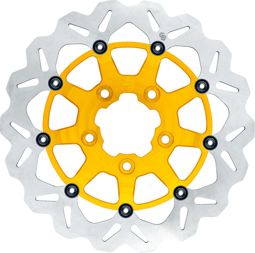 Gbrakes GBDU031 Gbrakes Brake Rotor Front 13" Wave Floating Gold Gbdu031