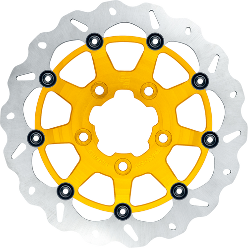 Gbrakes GBDU034 Gbrakes Brake Rotor Front 13"Nb Wave Floating Gold Gbdu034