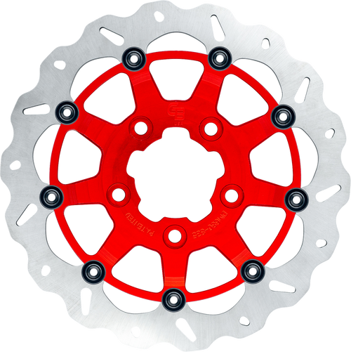 Gbrakes GBDU035 Gbrakes Brake Rotor Front 13"Nb Wave Floating Red Gbdu035