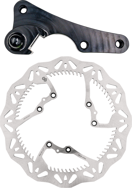 Gbrakes GBDOS213 Gbrakes Brake Rotor Kit 270Mm Solid Mount Wave Rotor + Bracket Gbdos213