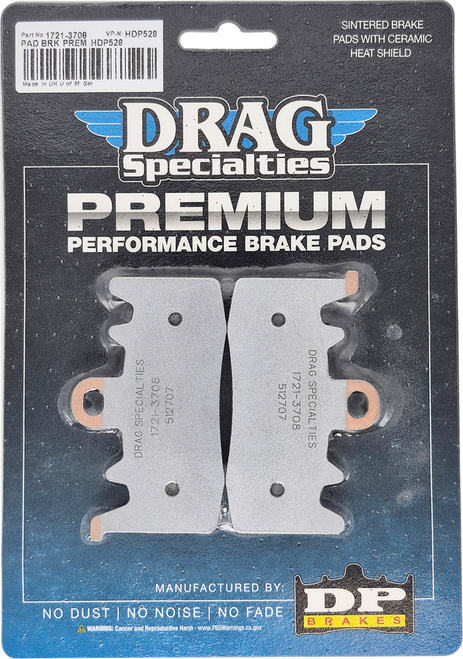 Drag Specialties Pad Brake Premium Hdp528