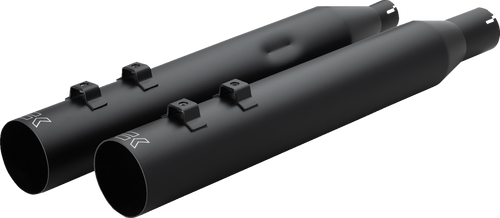 KHROME WERKS 40FST-1012-BLK Khrome Werks Muffler 4.0" M8 Straight Cut Ripper Baffle Black 40Fst-1012-Blk