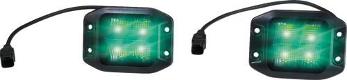 MOOSE OFFROAD MSE-LPKITFG Moose Offroad Led Flush Mount Pods Pair Green Moose Mse-Lpkitfg