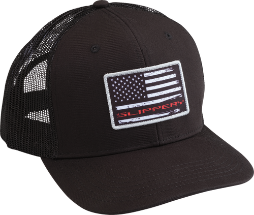 SLIPPERY Slippery Hat Slippery Flag Black