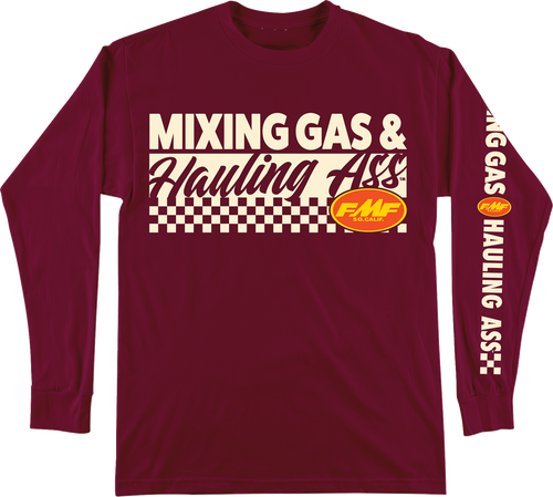 FMF FA25119901MRNLG Fmf Tee Long Sleeve Mixin Maroon Lg Fa25119901Mrnlg