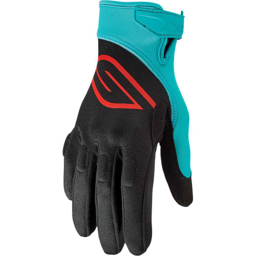 SLIPPERY 3260-0437 Slippery Circuit Gloves - Black/Aqua - 2Xl