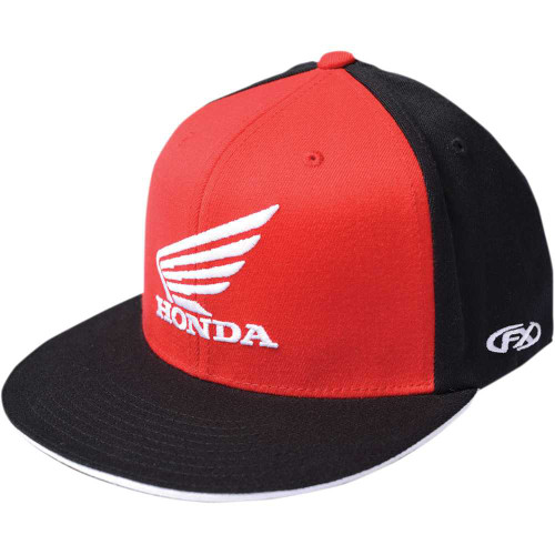 FACTORY EFFEX 1588344 Factory Effex Honda Big Wing Flexfit Hat - Red/Black - Small/Medium 15-88344