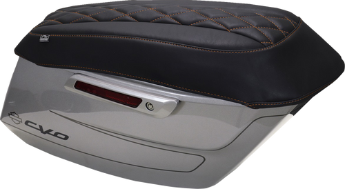 MUSTANG 88470MO Mustang Cover Saddlebag Lid Dlx Diam Orange Thread 88470Mo