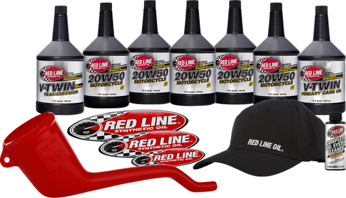 RED LINE SYNTHETIC OIL 90226 Red Line Synthetic Oil V-Twin 20W50 Powerpack 90226