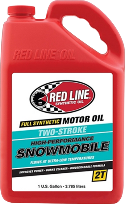 RED LINE SYNTHETIC OIL 41005 Red Line Synthetic Oil Two-Cycle Snowmobile Oil - 1 Gallon 41005