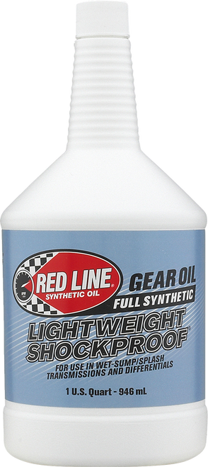RED LINE SYNTHETIC OIL 58404 Red Line Synthetic Oil Light Weight Shockproof Gear Oil - 1Q 58404