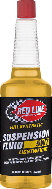 RED LINE SYNTHETIC OIL 91122 Red Line Synthetic Oil Light Weight 5Wt Suspension Fluid - 16Oz 91122