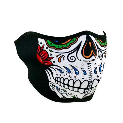 BOBSTER WNFM413H Bobster Zan Half Mask Neoprene Muerteskull Wnfm413H