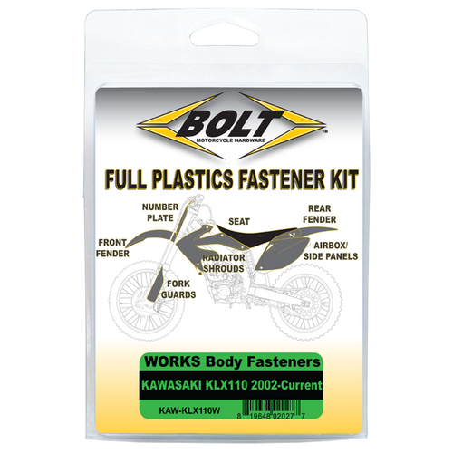 Bolt Motorcycle Accessories Body Work Fastener Kit Kaw Kaw-Klx110W