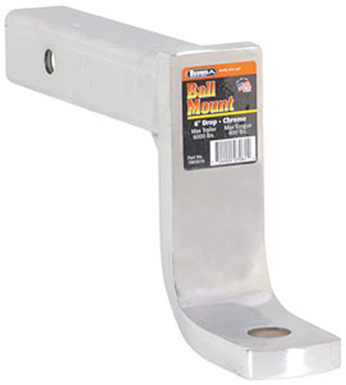 Buyers Trailer Products Deep Drop Ball Mount 6" Drop Chrome 1803016
