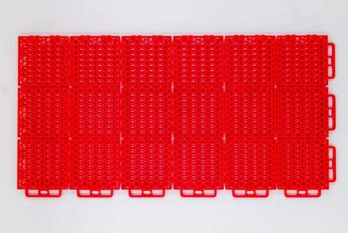 CALIBER TRAILER PRODUCTS 13610-2 Caliber Trailer Products Protech Flooring - Smooth - 8 Pc. - Red 13610-2