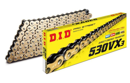 D.I.D D.I.D X-Ring Chain 530Vx3 Gold & Black 150Zb M530Vx3G150Zb