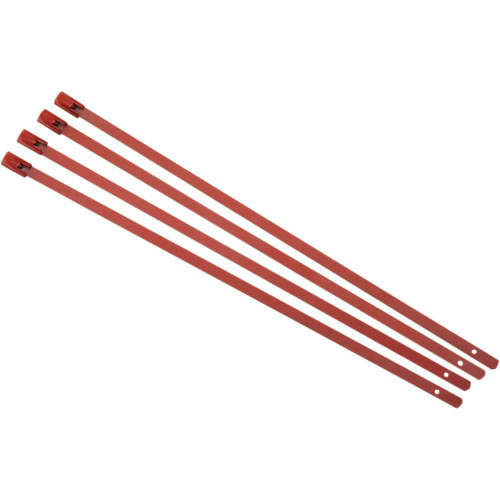 CYCLE PERFORMANCE PROD. CPP/9074 Cycle Performance Prod. Exhaust Wrap Clamps - Red - 4 Pack Cpp/9074