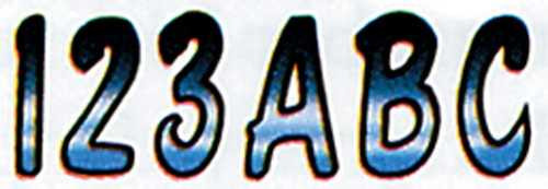 HARDLINE PRODUCTS CHBKG200 Hardline Products 3" Letter & Number Kit Chrome / Black Chbkg200