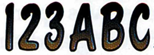 HARDLINE PRODUCTS BRBKG200 Hardline Products 3" Letter & Number Kit Beige / Black Brbkg200