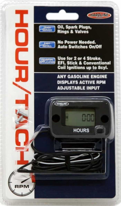 HARDLINE PRODUCTS HR-8062-2 Hardline Products Hardline Hour/Tach Meter Up To 8 Cylinders Hr-8062-2