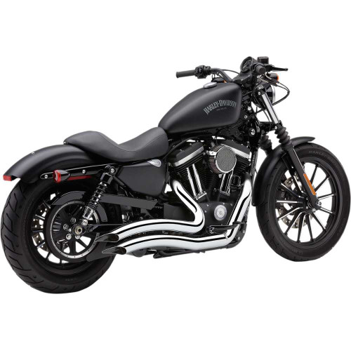COBRA 6233 Cobra Speedster Swept Short Exhaust - Chrome - '14-'20 Xl 6233