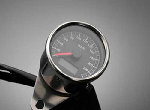 HIGHWAY HAWK HH-67-851 Highway Hawk Speedo Black Face Blue Led R60Mm Hh-67-851