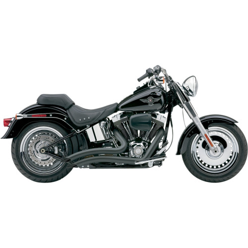 Cobra Speedster Swept Short Exhaust - Black - '07-'11 Softail 6224B