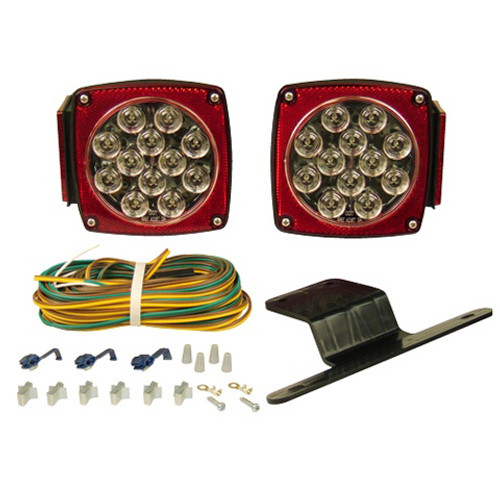 Hopkins Trailer Products Led Clear Lens Submersible Trailer Light Kit C5721