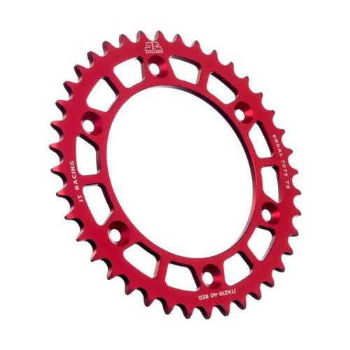 JT CHAIN AND SPROCKETS JTA210.40RED Jt Chain And Sprockets Jt Rear Sprocket Alloy 40 Tooth (Jta210) Jta210.40Red