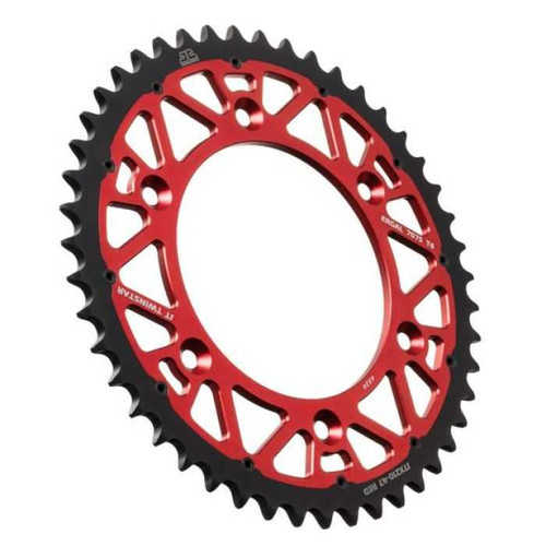 JT CHAIN AND SPROCKETS JTX210.47RED Jt Chain And Sprockets Twinstar Sprocket Red 47-Tooth Jtx210.47Red