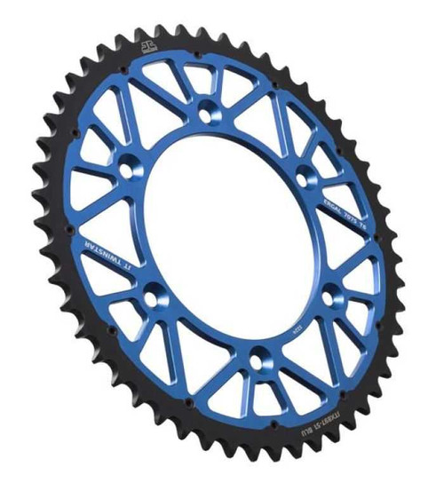 JT CHAIN AND SPROCKETS JTX897.51BLU Jt Chain And Sprockets Twinstar Sprocket Blue 51-Tooth Jtx897.51Blu
