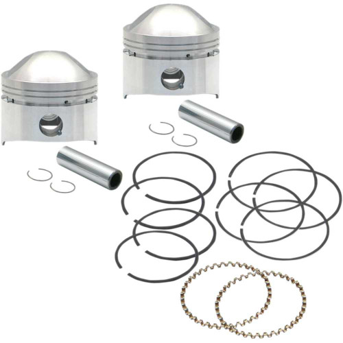 S&S CYCLE 1065512 S&S Cycle Piston Kit - Low Compression - 80" Stock Motor - +.010 106-5512