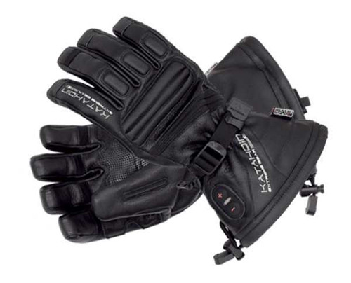 KATAHDIN GEAR 84290101 Katahdin Gear Kg- Torch Leather Heated Gloves Black X-Small 84290101