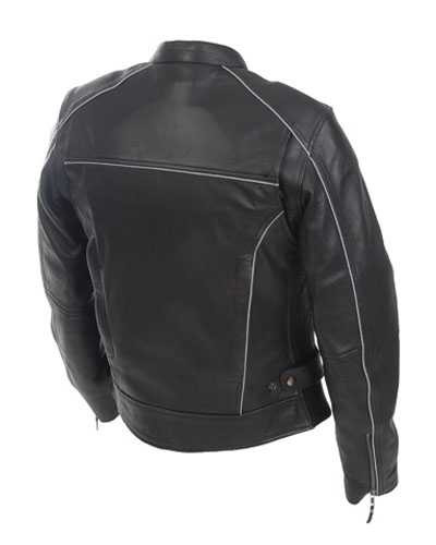 MOSSI 20-219-8 Mossi Mossi Womens Premium Leather Jacket Size 6 Black 20-219-8