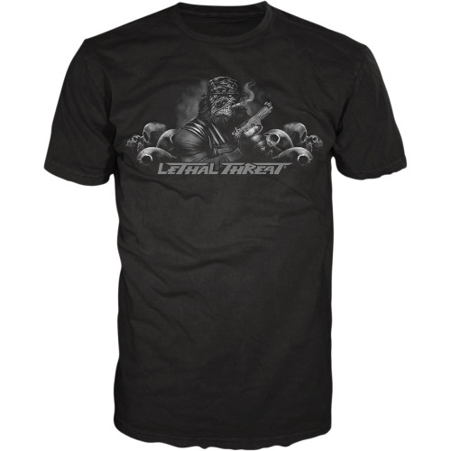 Lethal Threat Pistol Packing Gorilla T-Shirt - Black - Large Lt20732L
