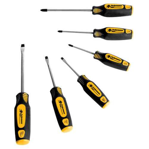 PERFORMANCE TOOL W1703 Performance Tool 6 Pc Screwdriver Set W1703