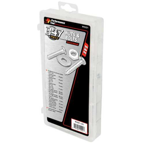 PERFORMANCE TOOL W5221 Performance Tool Nut & Bolt Assortment - Sae W5221