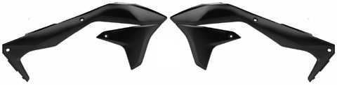 POLISPORT 8418300003 Polisport Polisport Radiator Scoops Kawasaki Black 8418300003
