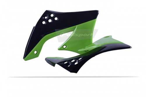 POLISPORT 8412900004 Polisport Radiator Scoops Kx450F Oem Color 2010/2011 Black/Green 05 8412900004