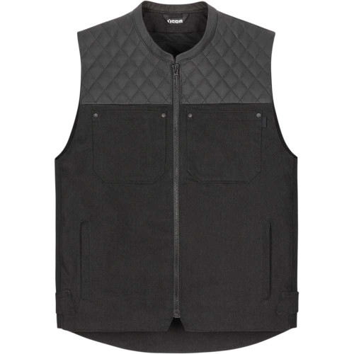 ICON 2830-0556 Icon Chamonix Denim Vest - Black - 2Xl