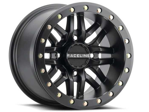 RACELINE WHEELS A91B-57056-52 Raceline Wheels Raceline Bl Ryno Black W/Black Ring 15X7 4X156 (5+2) A91B-57056-52