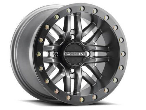 RACELINE WHEELS A91G-57037-52 Raceline Wheels Raceline Bl Ryno Gun Metal W/Black Ring 15X7 4X137 (5+2) A91G-57037-52