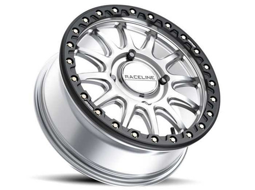 RACELINE WHEELS A14SB-77056+40 Raceline Wheels Raceline Alpha Hyper Silver W/ Black Outer Ring 17X7 4X156 +40 A14Sb-77056+40