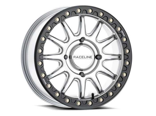 RACELINE WHEELS A14SB-51037+10 Raceline Wheels Raceline Alpha Hyper Silver W/ Blk Ring 15X10 4X137 +10 A14Sb-51037+10