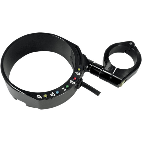 Joker Machine Speedometer Relocation Bracket With Easy Mount Clamp - Black Anodized - For 49 Mm Fork 10-301B Joker Machine Speedometer Relocation Bracket With Easy Mount Clamp - Black Anodized - For 49 Mm Fork 10-301B