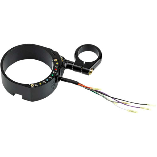 JOKER MACHINE 10307B Joker Machine Speedometer Relocation Bracket With Easy Mount Clamp - Black Anodized - For 49 Mm Fork 10-307B