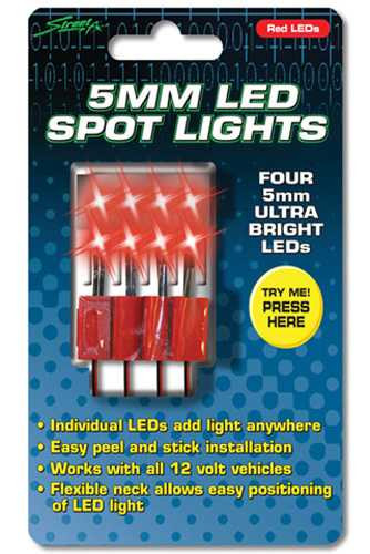 STREET FX LIGHTING 1044402 Street Fx Lighting Street-Fx Epod-Spot-4Led-Try Mebc - Red 1044402