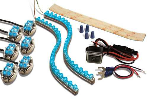 STREET FX LIGHTING 1044654 Street Fx Lighting Street-Fx Epod-Pro Kit-Red-Chrome-M/C 1044654