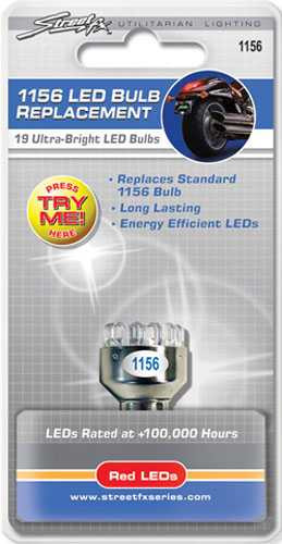 STREET FX LIGHTING 1044322 Street Fx Lighting Street-Fx 1156 Replacement Red Single Pack 1044322